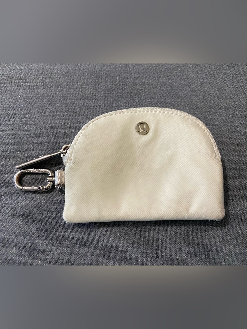 lululemon athletica Cream Mini Zip Pouch with Clip